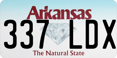 AR license plate 337LDX