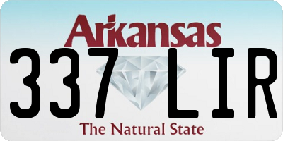 AR license plate 337LIR