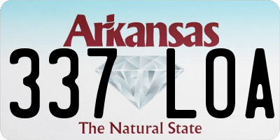 AR license plate 337LOA