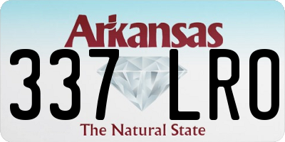 AR license plate 337LRO