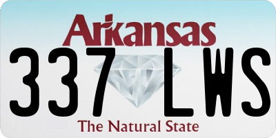 AR license plate 337LWS