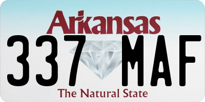 AR license plate 337MAF