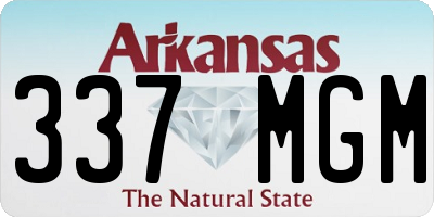 AR license plate 337MGM