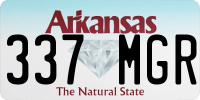 AR license plate 337MGR