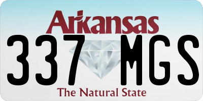AR license plate 337MGS