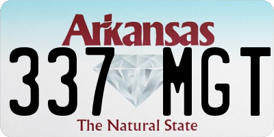 AR license plate 337MGT
