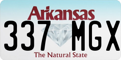 AR license plate 337MGX