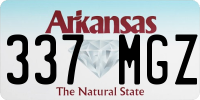 AR license plate 337MGZ