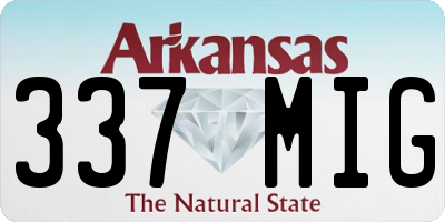 AR license plate 337MIG