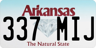 AR license plate 337MIJ