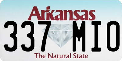AR license plate 337MIO