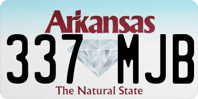 AR license plate 337MJB