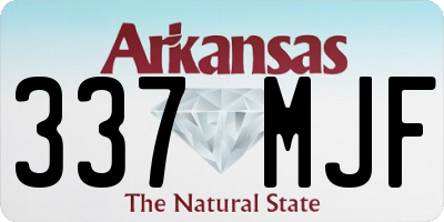 AR license plate 337MJF