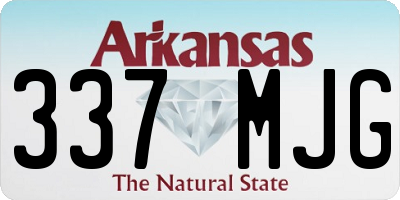 AR license plate 337MJG