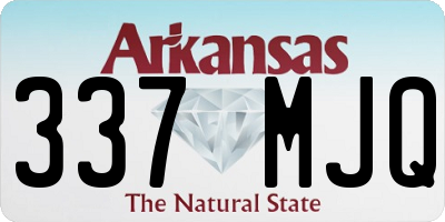 AR license plate 337MJQ