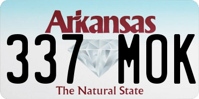 AR license plate 337MOK