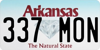 AR license plate 337MON