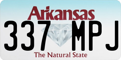 AR license plate 337MPJ