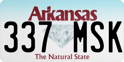 AR license plate 337MSK