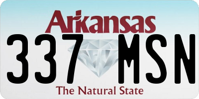 AR license plate 337MSN