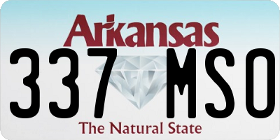AR license plate 337MSO