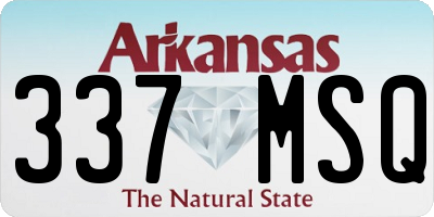 AR license plate 337MSQ
