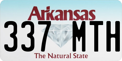 AR license plate 337MTH