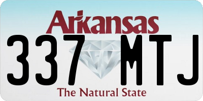 AR license plate 337MTJ