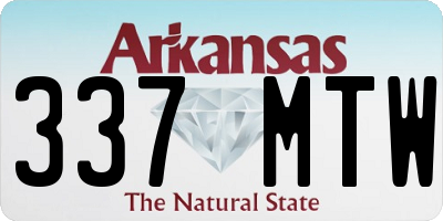 AR license plate 337MTW