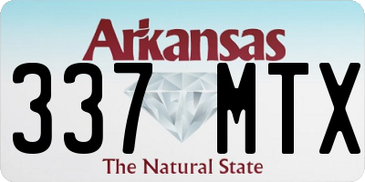 AR license plate 337MTX