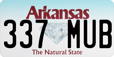 AR license plate 337MUB