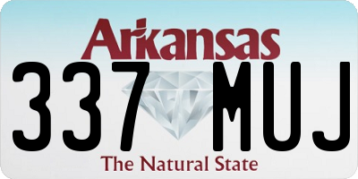 AR license plate 337MUJ