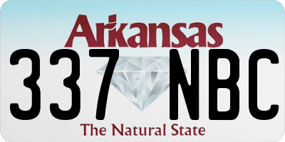 AR license plate 337NBC
