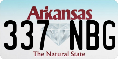 AR license plate 337NBG