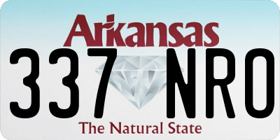 AR license plate 337NRO