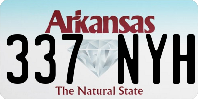 AR license plate 337NYH