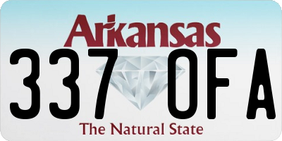 AR license plate 337OFA