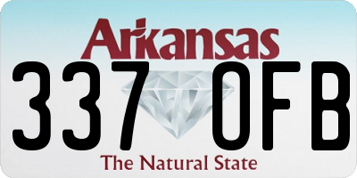 AR license plate 337OFB