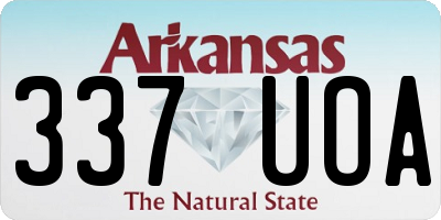 AR license plate 337UOA