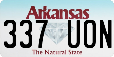 AR license plate 337UON