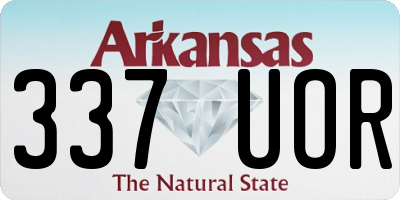 AR license plate 337UOR