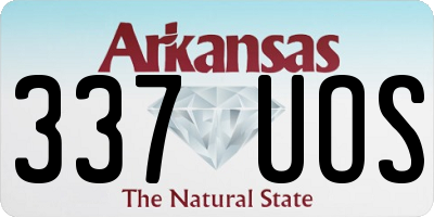 AR license plate 337UOS
