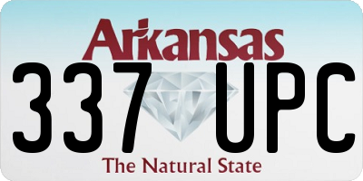 AR license plate 337UPC
