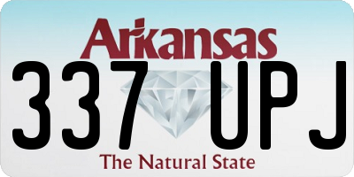 AR license plate 337UPJ
