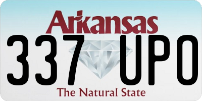 AR license plate 337UPO