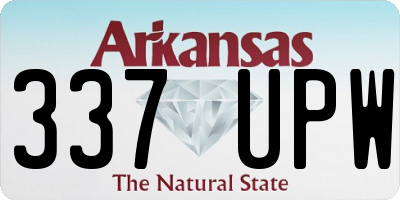 AR license plate 337UPW