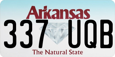 AR license plate 337UQB