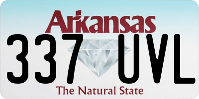 AR license plate 337UVL