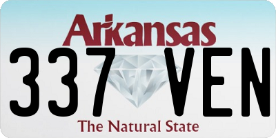 AR license plate 337VEN