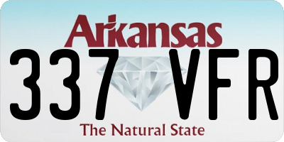 AR license plate 337VFR
